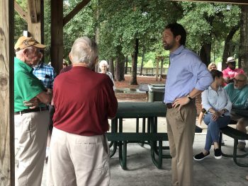 Cunningham Takes On McConnell, Fights Offshore Drilling In Eventful District Visit