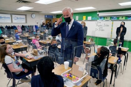 Biden Hits Schools Goal Even as Many Students Learn Remotely