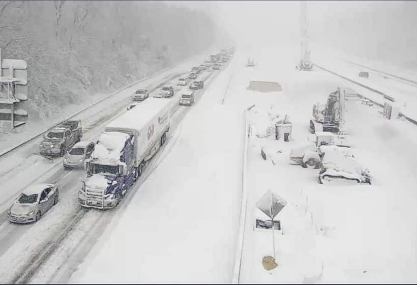 Drivers Snowed-In All Night as I-95 Shuts Down in Virginia