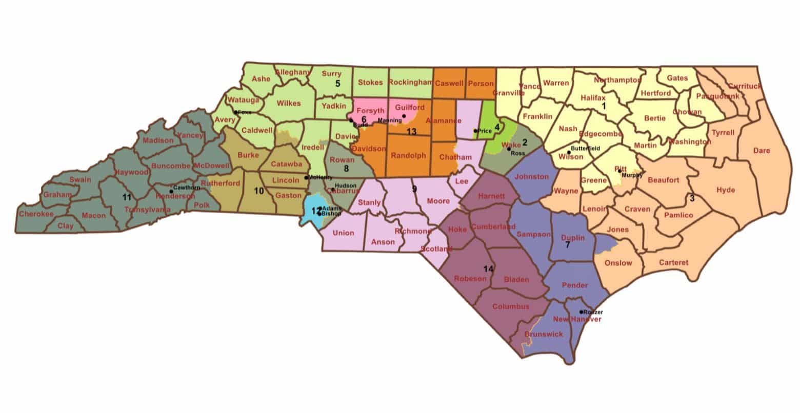Latest Draft of North Carolina’s New Congressional District Map ...