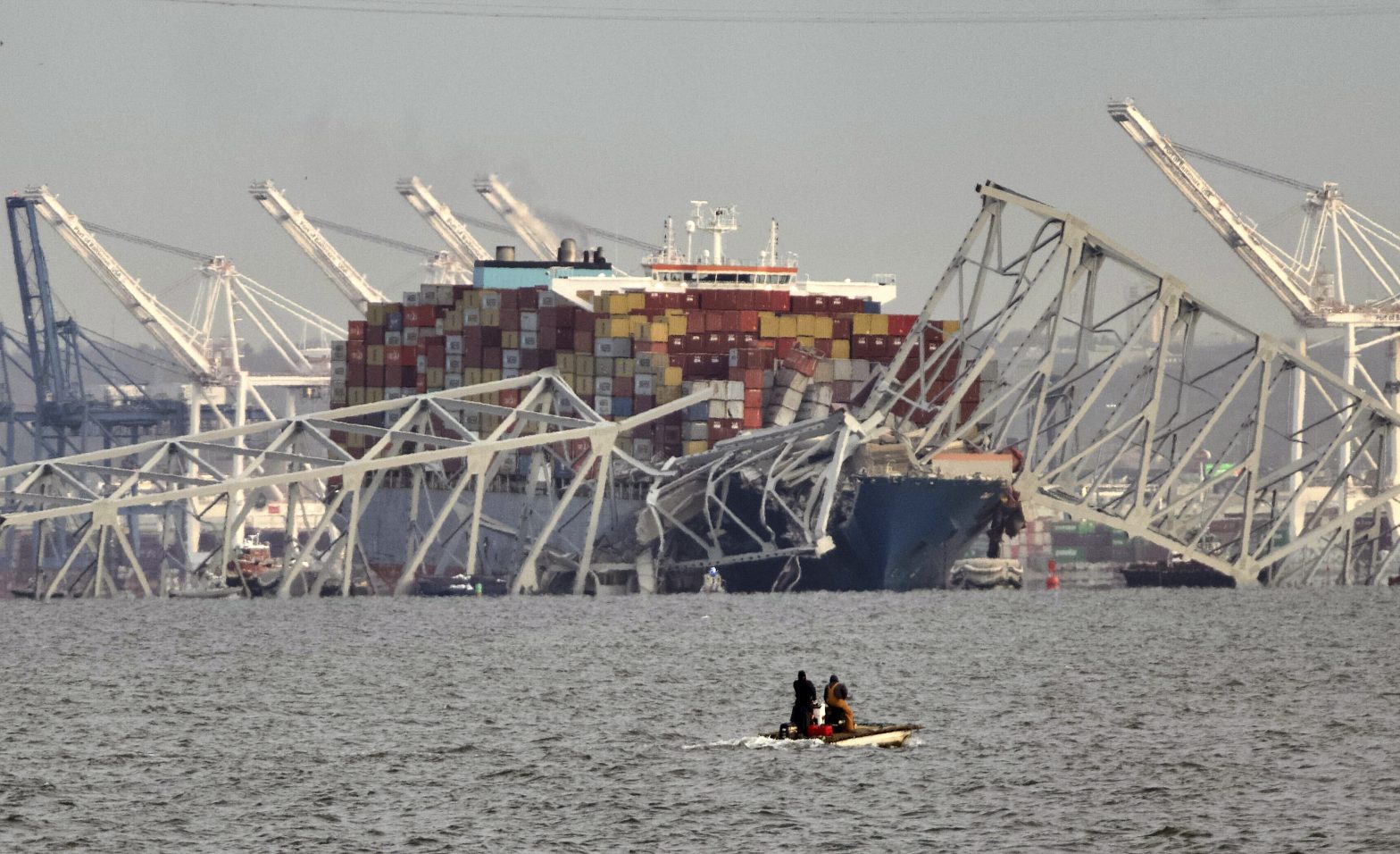 Cargo Ship Hits Baltimore's Key Bridge, Bringing It Down The Well